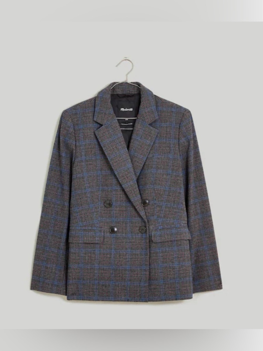 MADEWELL THE ROSEDALE JACKET ITALIAN WOOL BLEND PLAID DOUBLE BREASTED JACKET 8